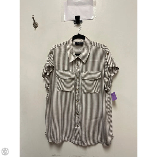 Blouse Short Sleeve By Lane Bryant In Bronze, Size: Xl