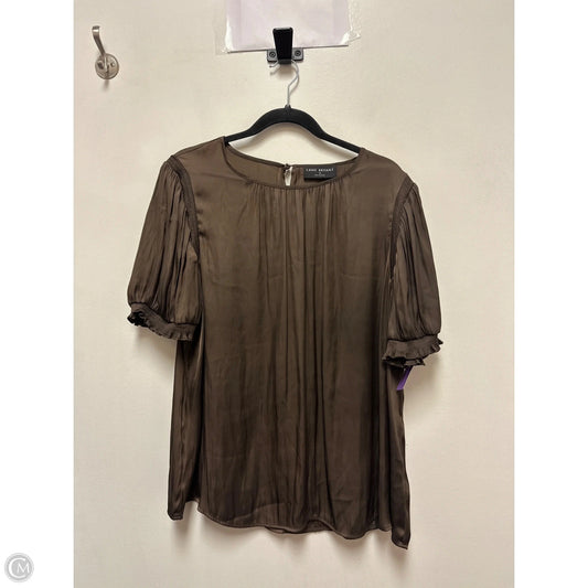 Top Short Sleeve By Lane Bryant In Brown, Size: 1x