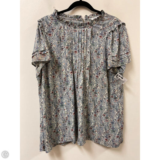 Top Short Sleeve By Rose And Olive In Floral Print, Size: 1x