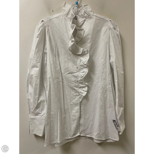 Blouse Long Sleeve By Clothes Mentor In White, Size: L