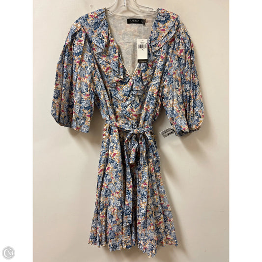 Dress Casual Midi By Lauren By Ralph Lauren In Blue, Size: Xl