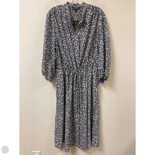 Dress Casual Maxi By Lauren By Ralph Lauren In Blue, Size: Xl