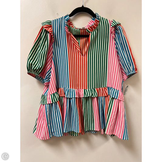 Top Short Sleeve By Thml In Multi-colored, Size: L