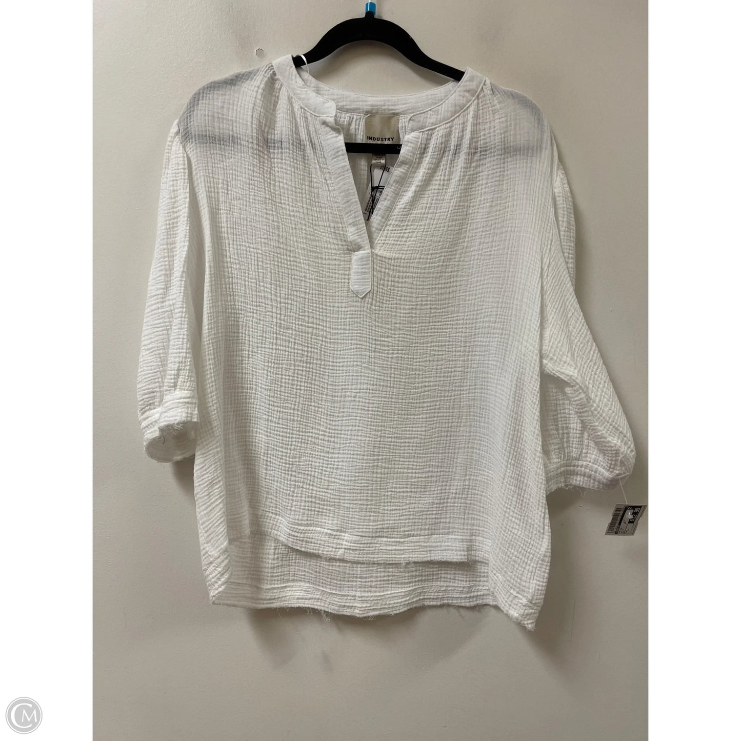 Top Long Sleeve By Industry In White, Size: L
