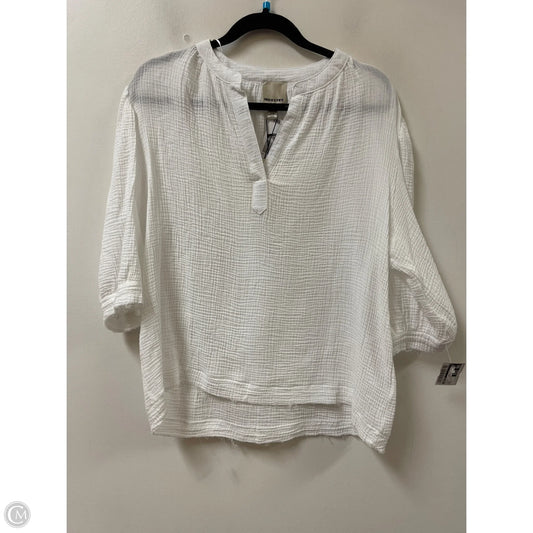 Top Long Sleeve By Industry In White, Size: L