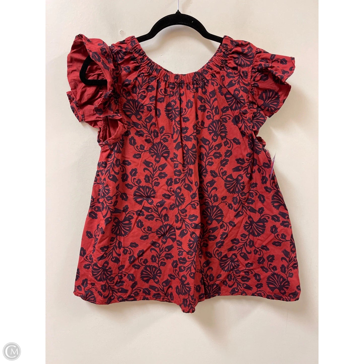 Top Short Sleeve By Mudpie In Red, Size: M