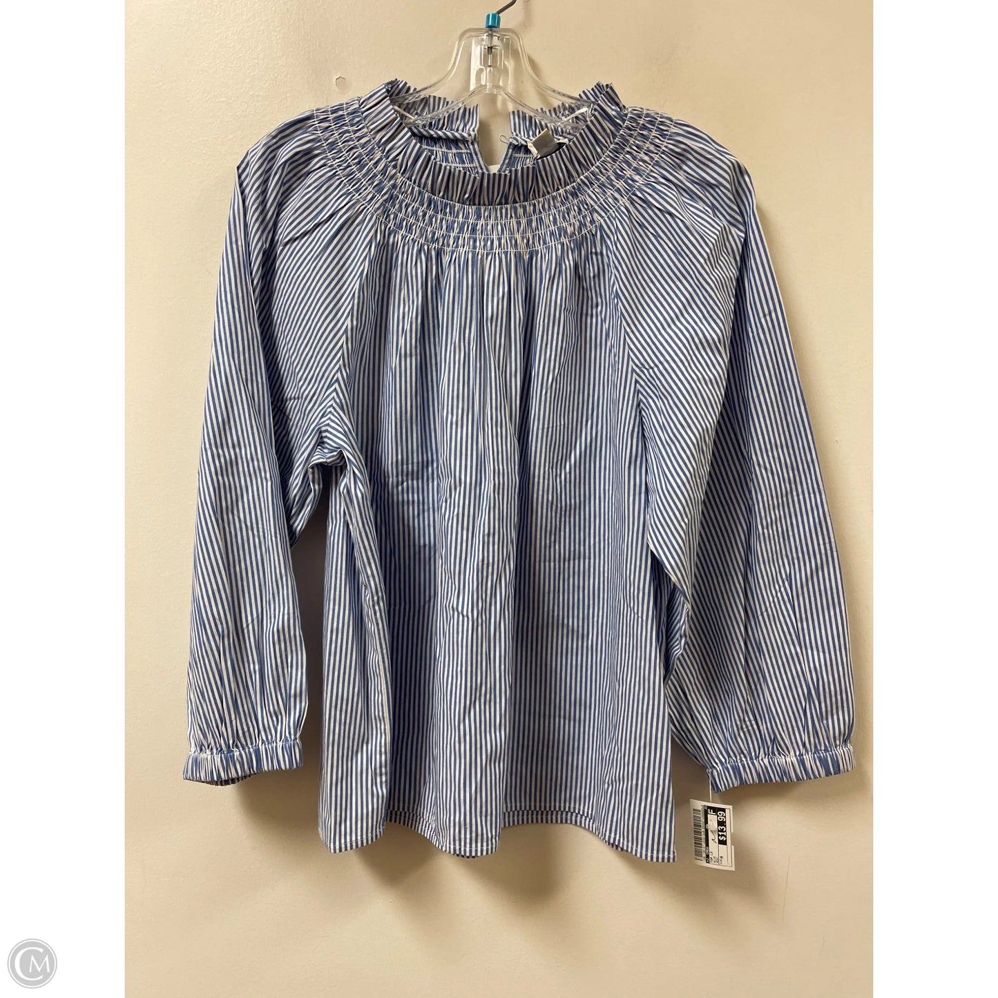 Top Long Sleeve By J. Crew In Blue, Size: M