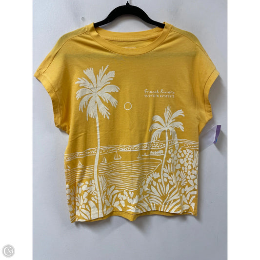 Top Short Sleeve By Anthropologie In Yellow, Size: Xs