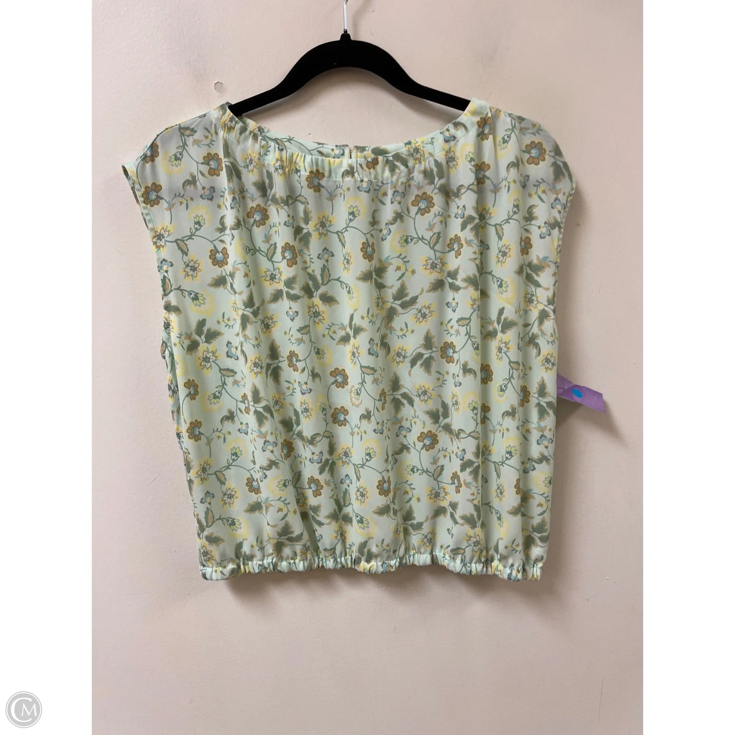 Top Short Sleeve By Loft In Floral Print, Size: S