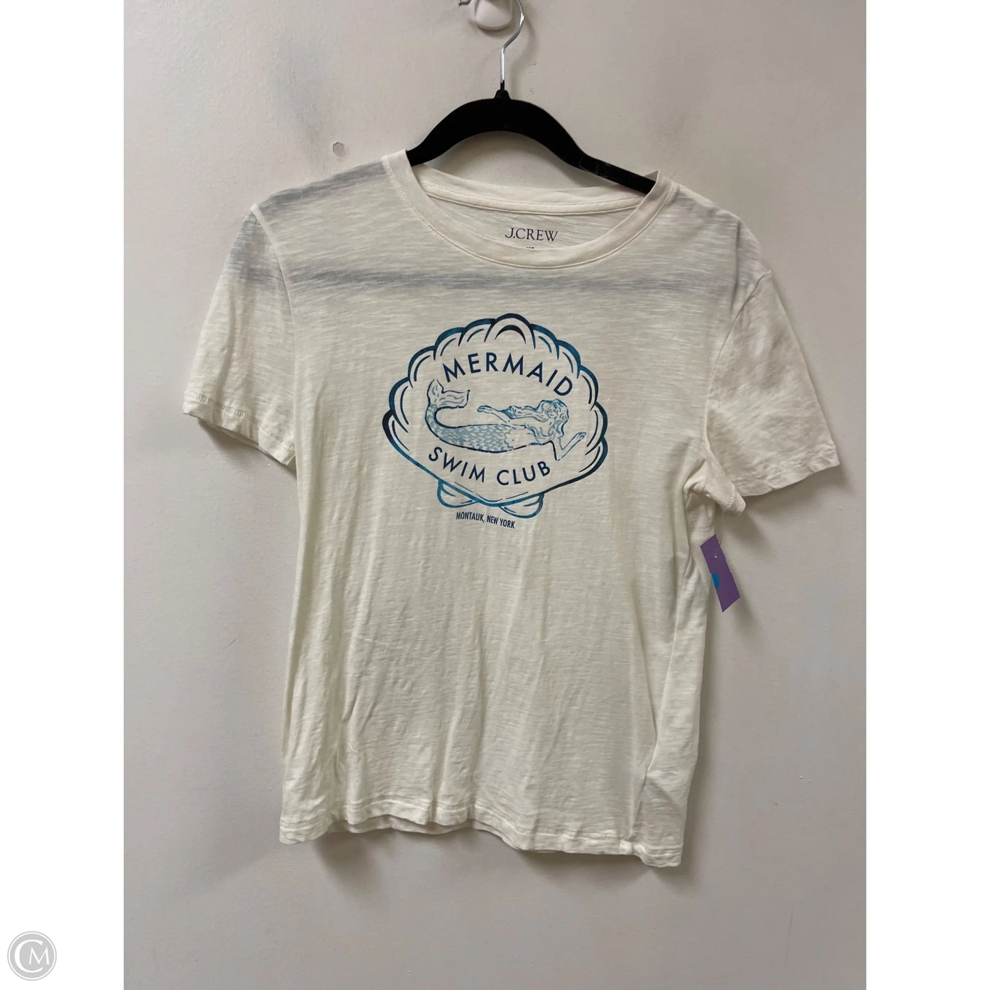 Top Short Sleeve By J. Crew In Cream, Size: Xs