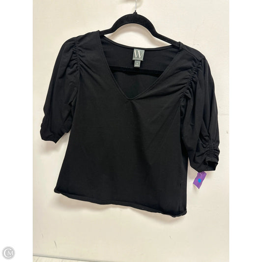 Top Short Sleeve By Worthington In Black, Size: M
