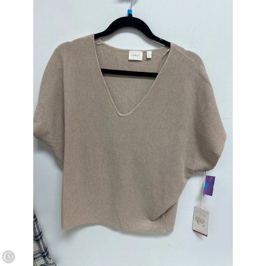 Sweater Short Sleeve By Cyrus In Tan, Size: Xs