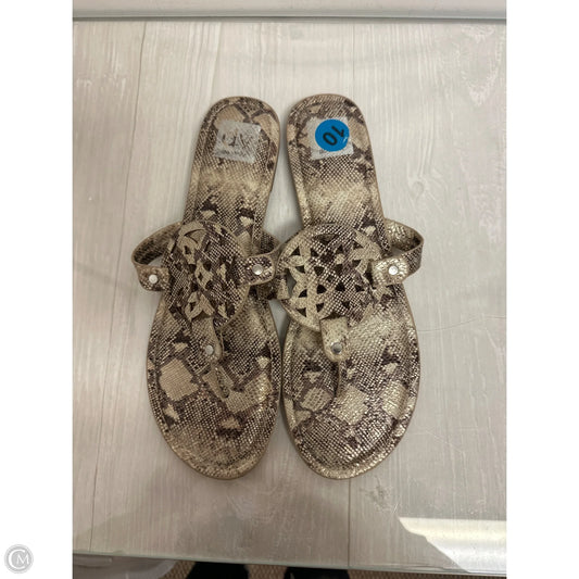 Sandals Flip Flops By Dolce Vita In Snakeskin Print, Size: 10