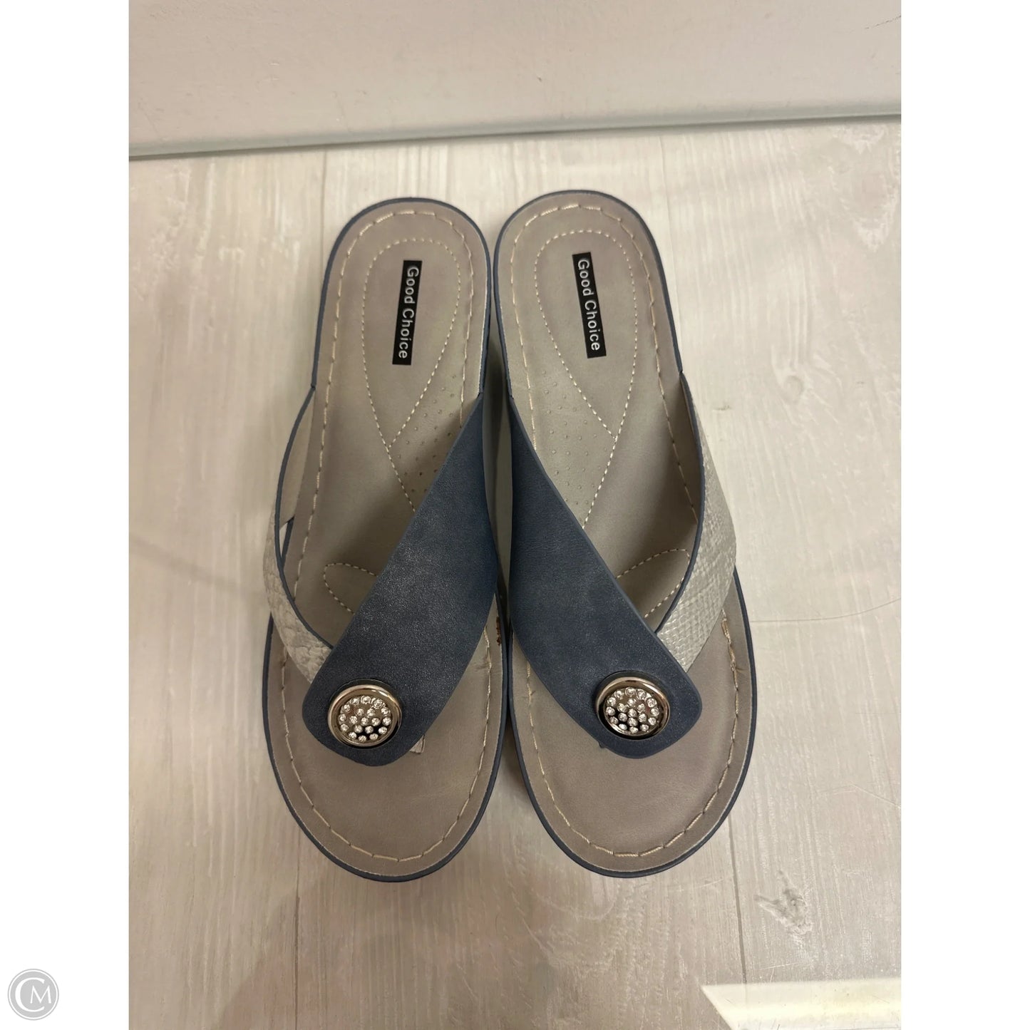 Sandals Heels Wedge By Clothes Mentor In Blue, Size: 10