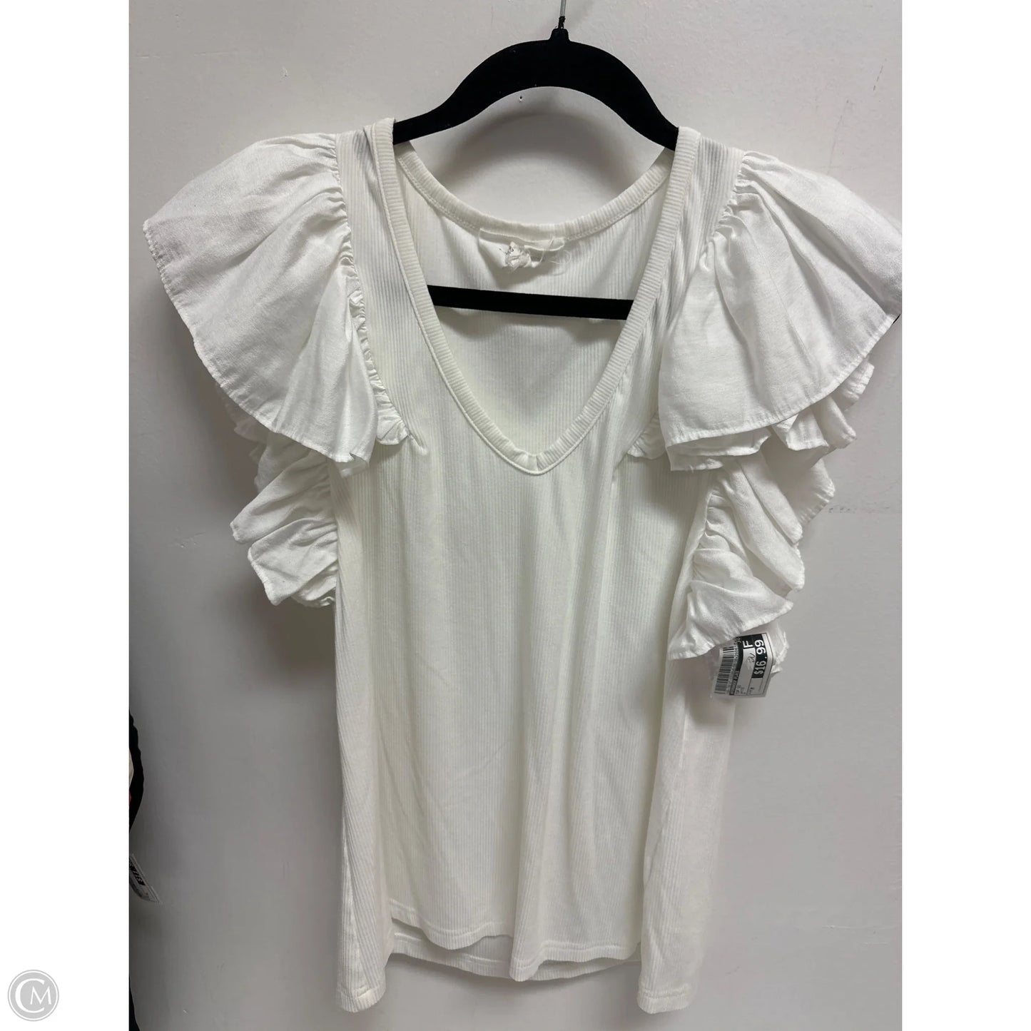 Top Short Sleeve By Pomander Place In White, Size: M