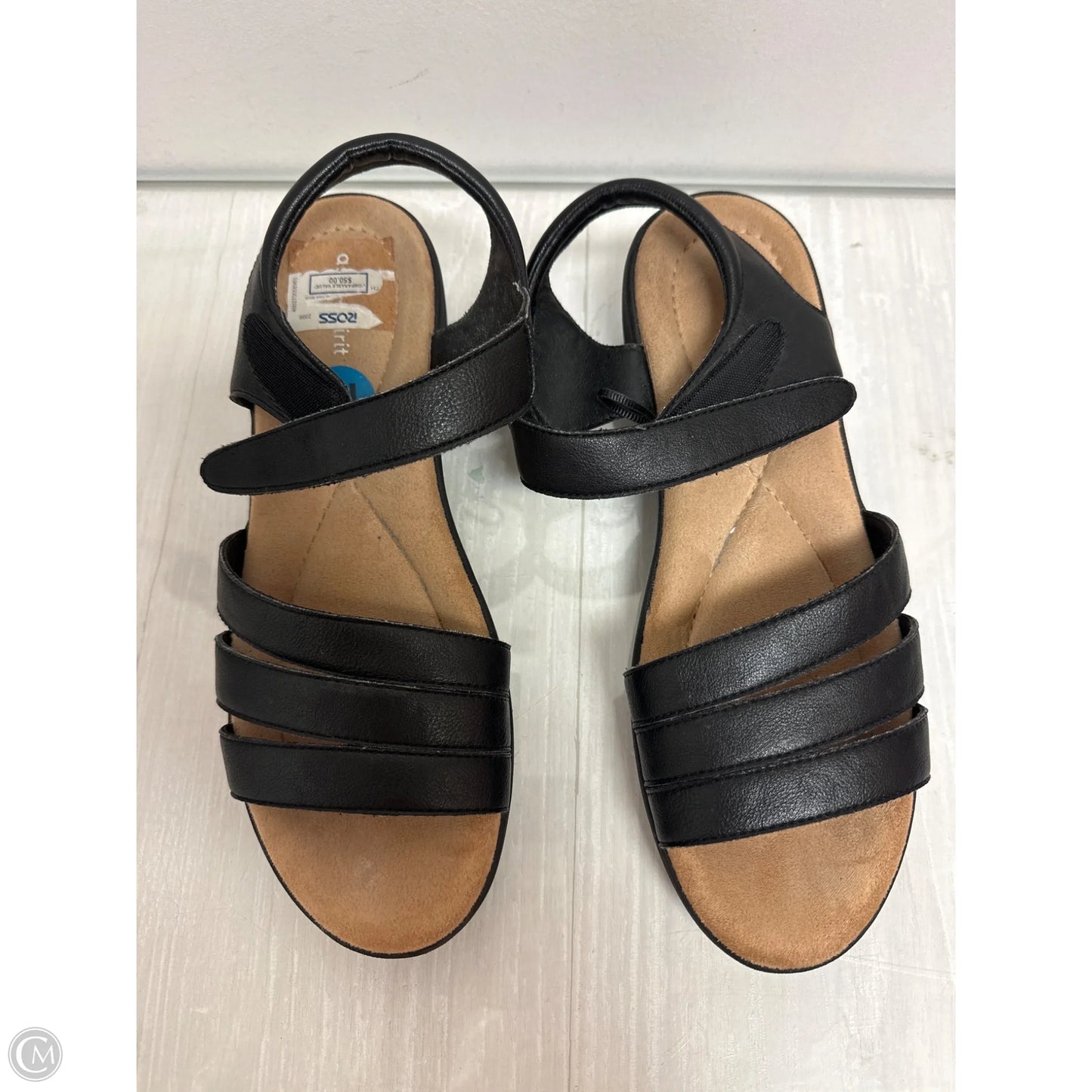 Sandals Heels Wedge By Easy Spirit In Black, Size: 10