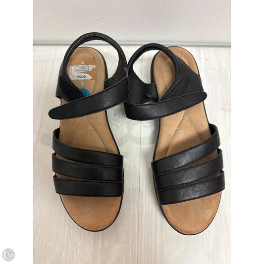 Sandals Heels Wedge By Easy Spirit In Black, Size: 10