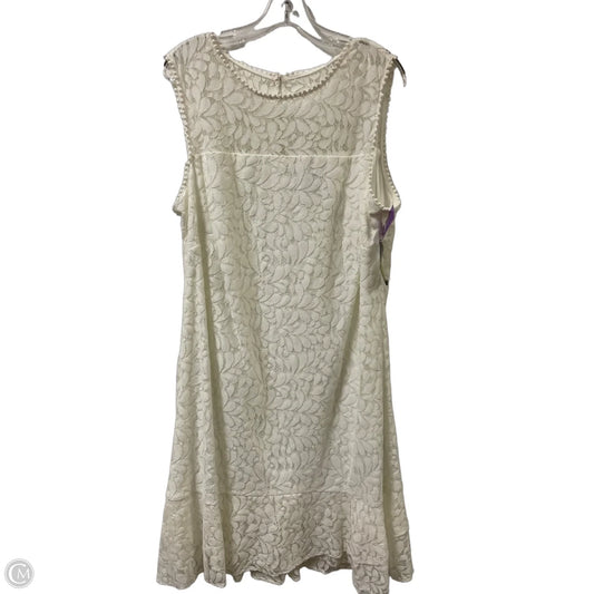 Dress Casual Midi By Jessica Howard In Cream, Size: 1x