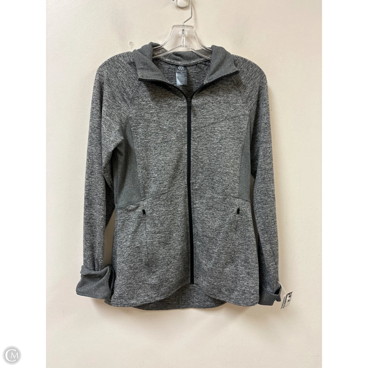 Athletic Jacket By Champion In Grey, Size: M