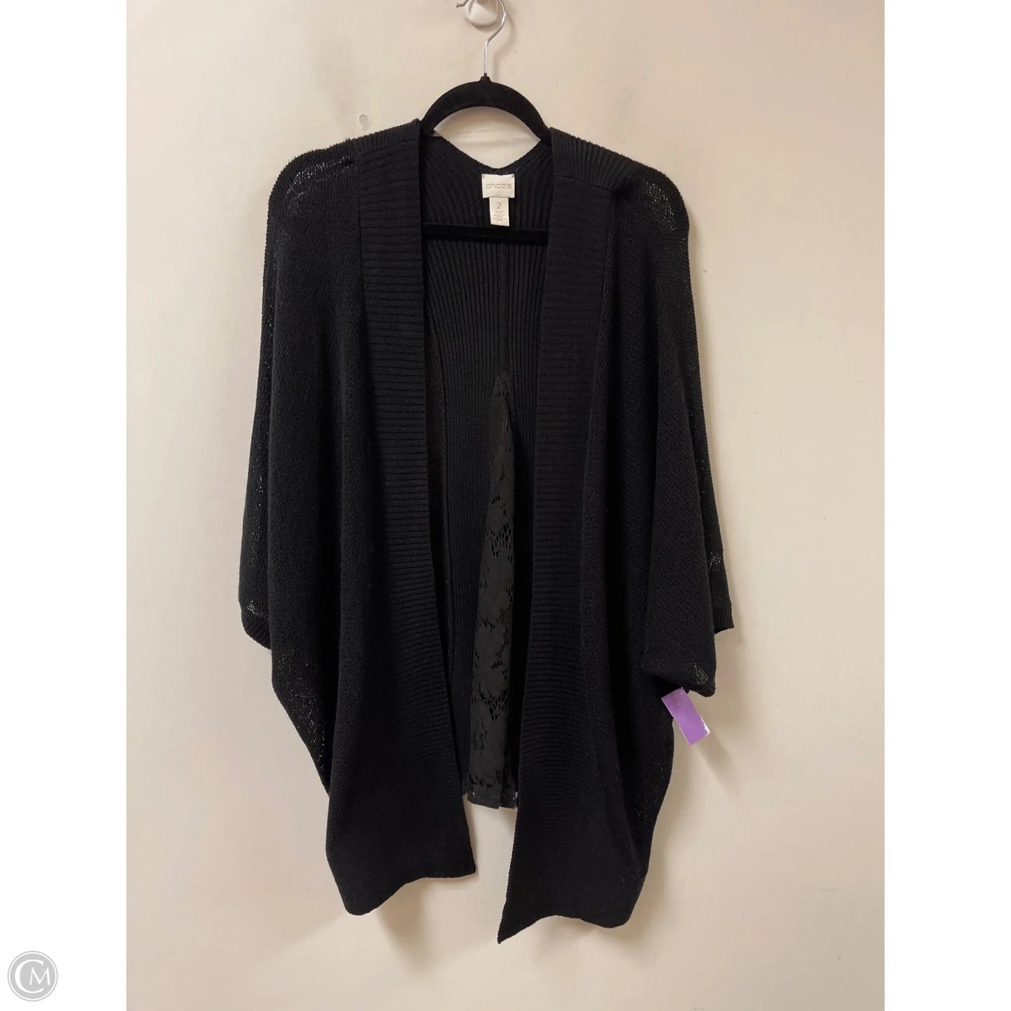 Sweater Cardigan By Chicos In Black, Size: L