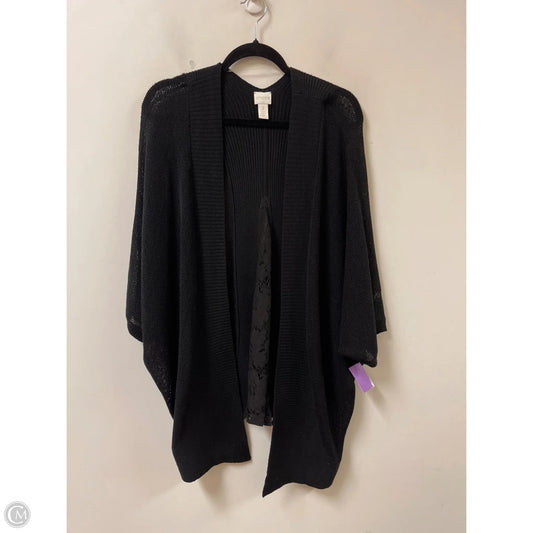 Sweater Cardigan By Chicos In Black, Size: L