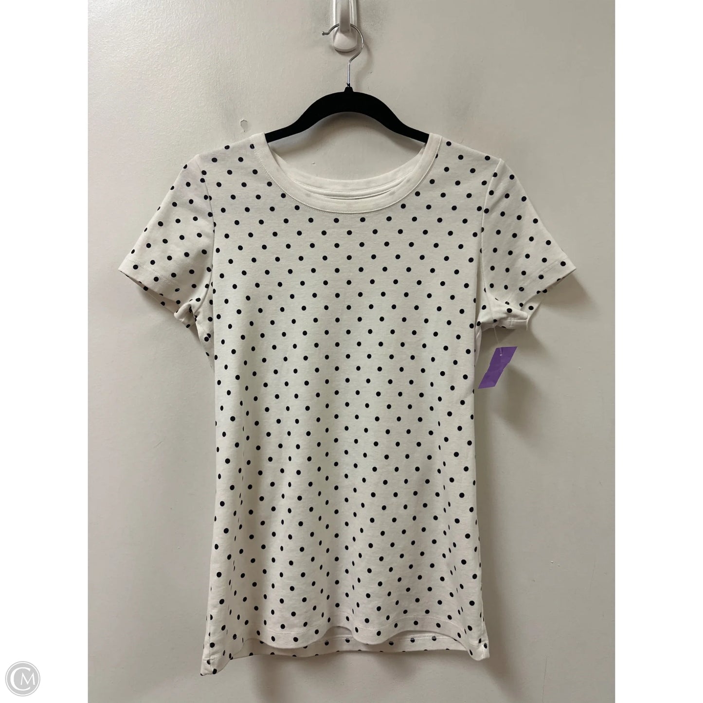 Top Short Sleeve By Lands End In Polkadot Pattern, Size: S