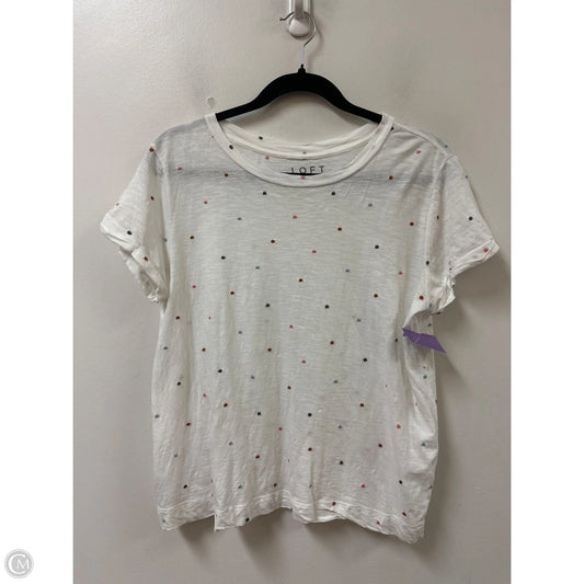 Top Short Sleeve By Loft In White, Size: M
