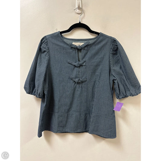 Top Short Sleeve By Loft In Blue, Size: M