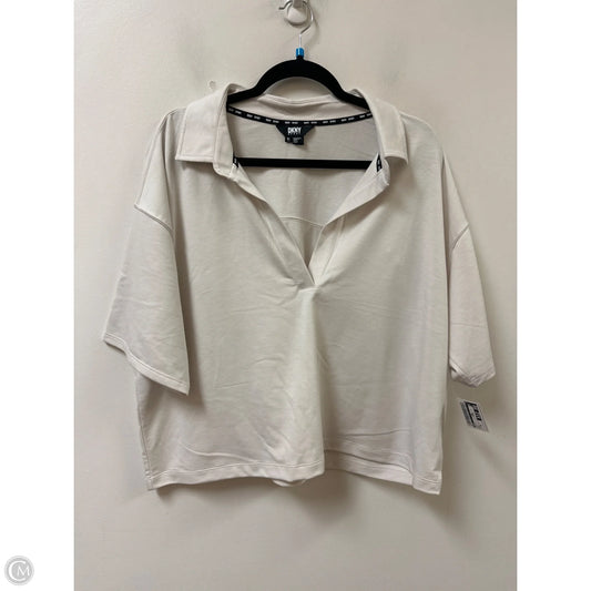 Top Short Sleeve By Dkny In White, Size: Xl