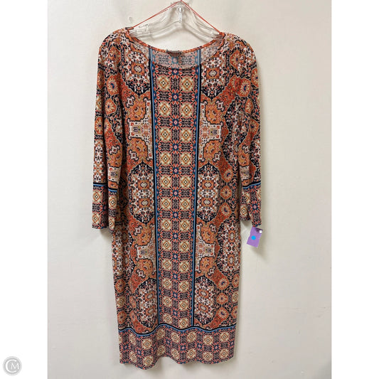 Dress Casual Midi By London Times In Orange, Size: Xl