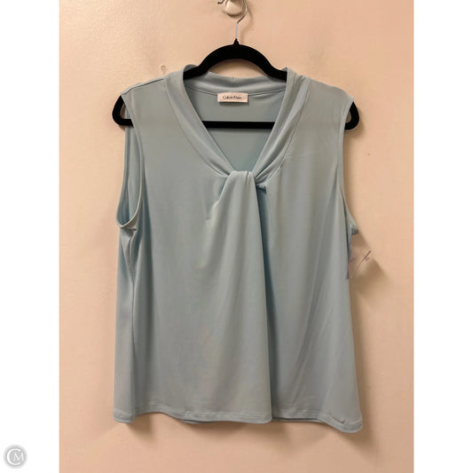 Top Sleeveless By Calvin Klein In Blue, Size: M