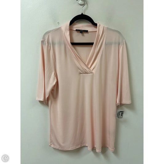 Top Short Sleeve By Alex Marie In Pink, Size: L