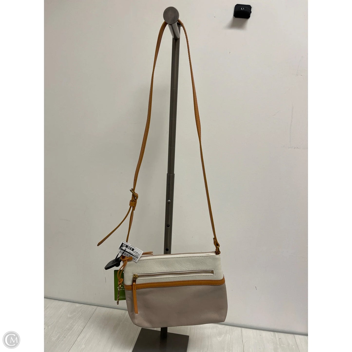 Handbag Leather By Fossil, Size: Medium