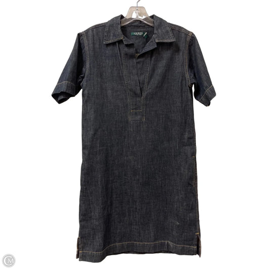 Dress Casual Midi By Lauren By Ralph Lauren In Blue Denim, Size: Xs