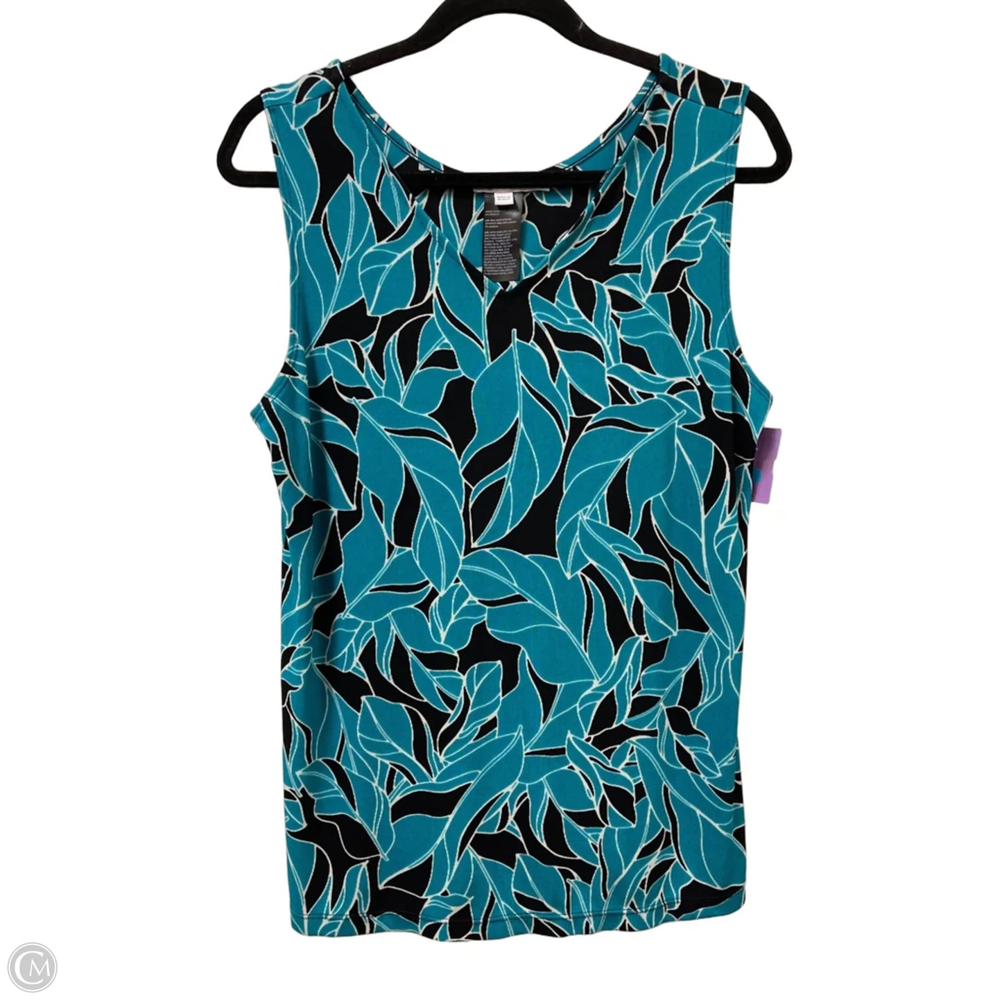 Top Sleeveless By Chicos In Blue, Size: L