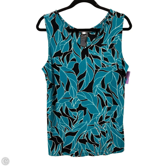 Top Sleeveless By Chicos In Blue, Size: L