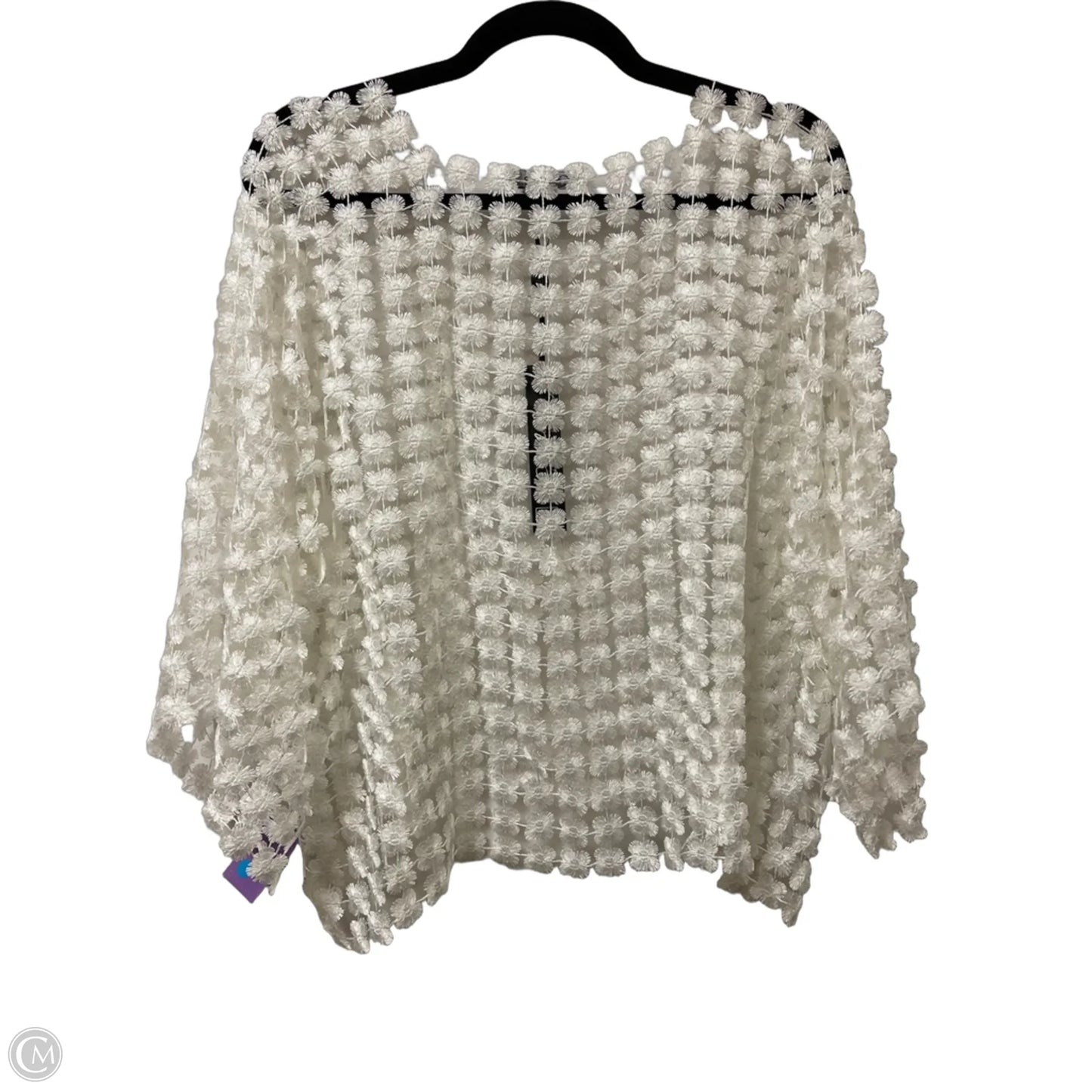Top Long Sleeve By Charlie B In White, Size: L