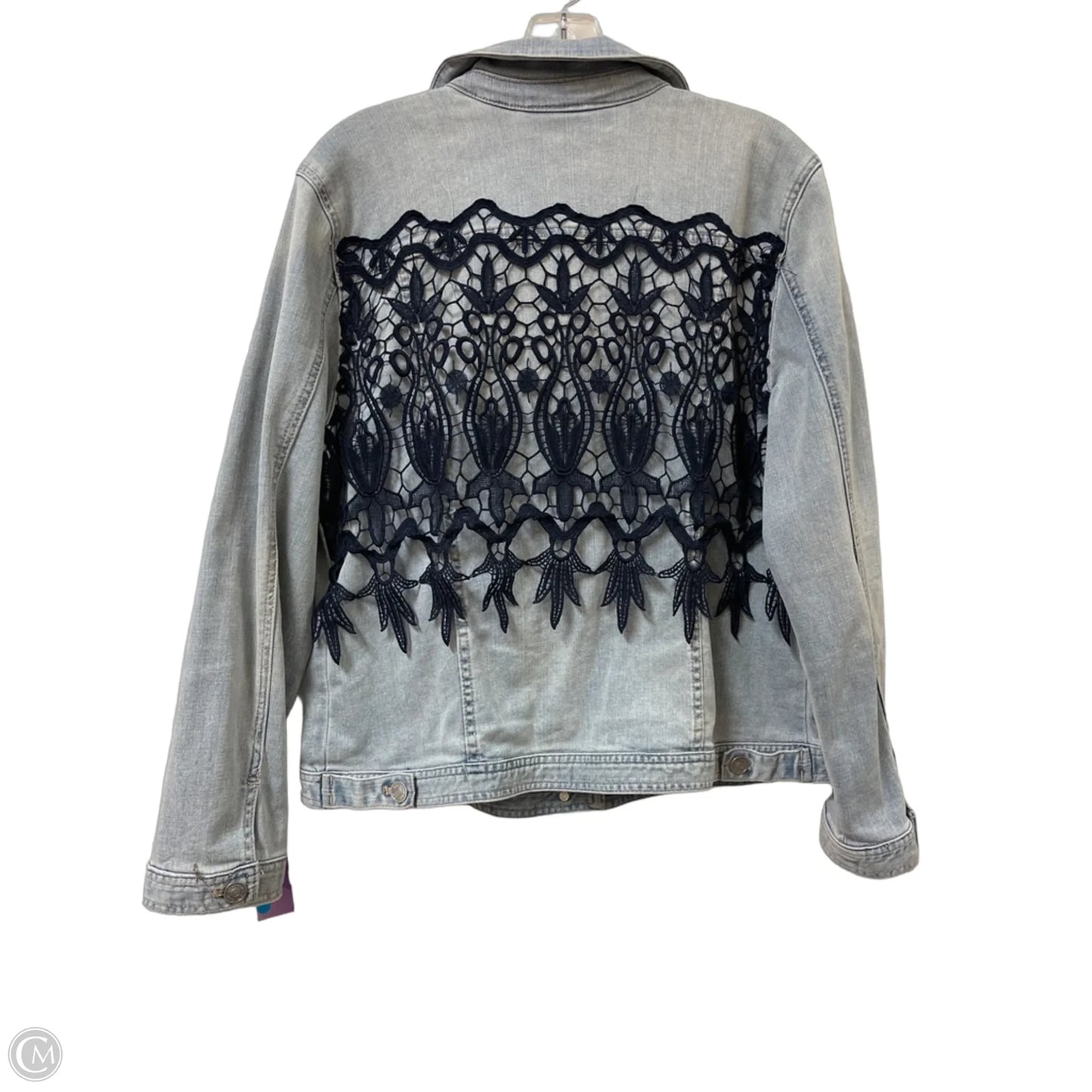 Jacket Denim By Chicos In Blue Denim, Size: L