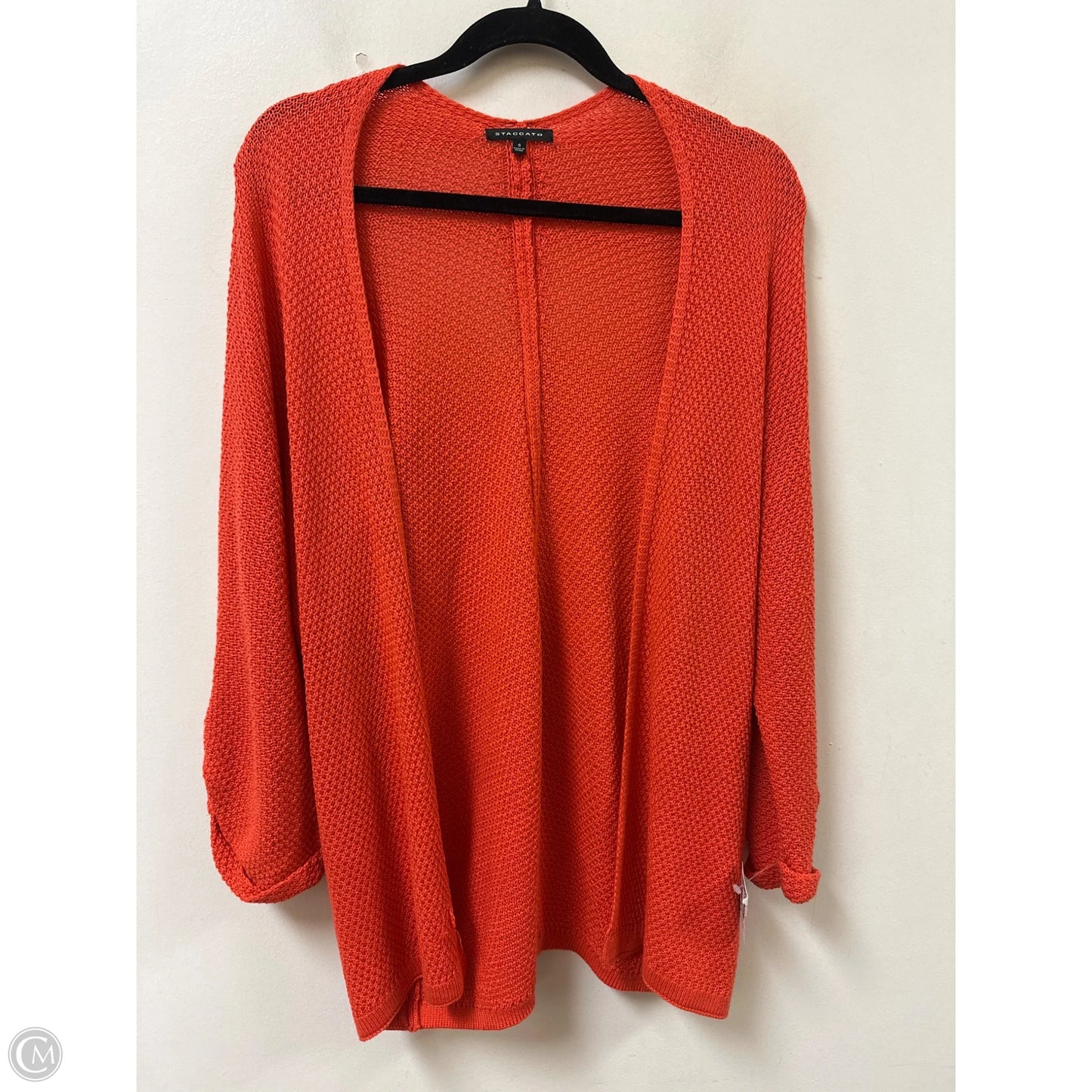 Sweater Cardigan By Staccato In Orange, Size: S