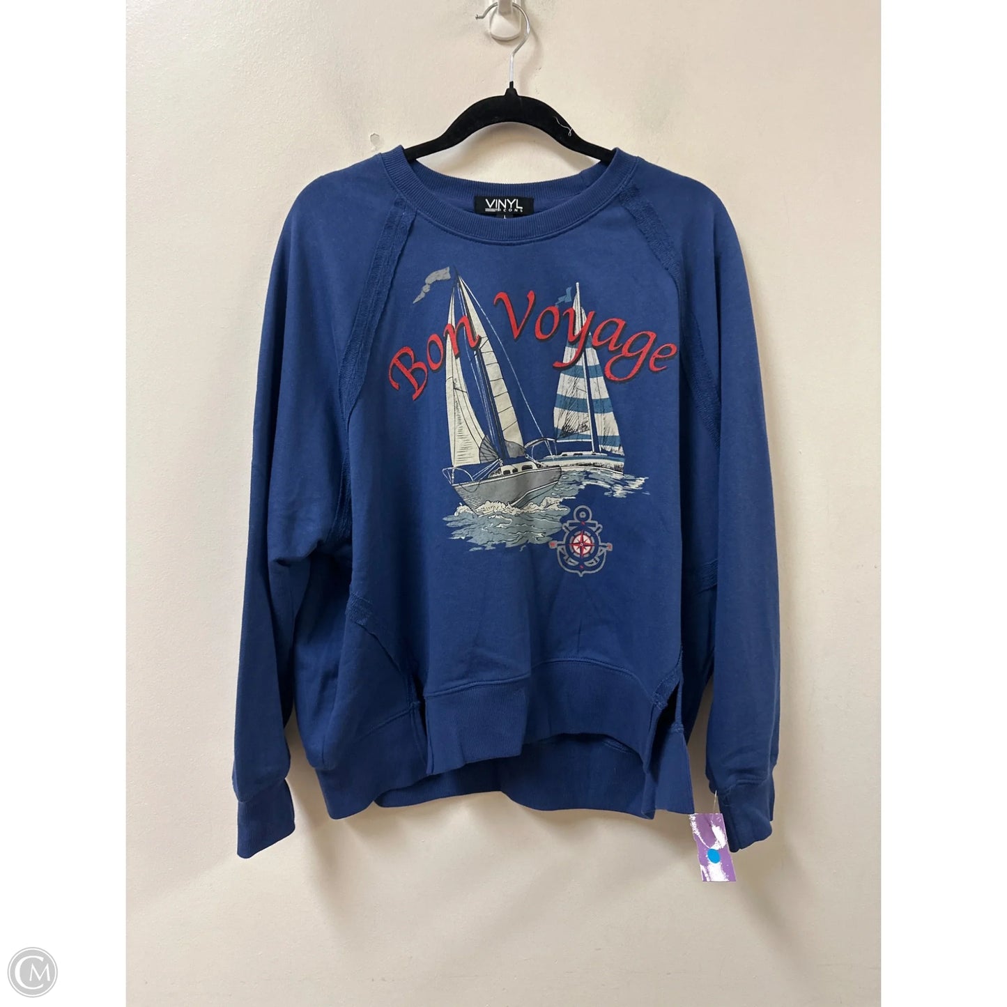 Sweater By Clothes Mentor In Blue, Size: L