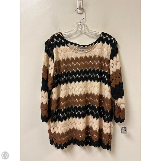 Top Long Sleeve By Alfred Dunner In Brown, Size: L