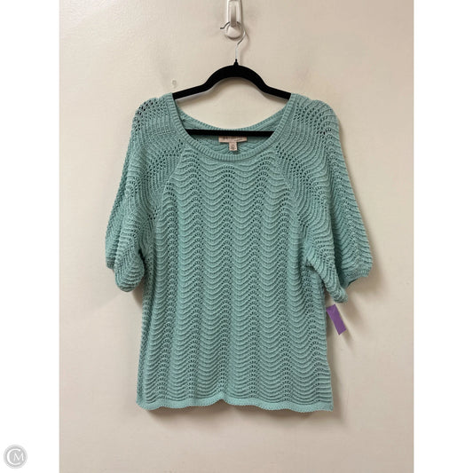 Sweater Short Sleeve By Philosophy In Blue, Size: L