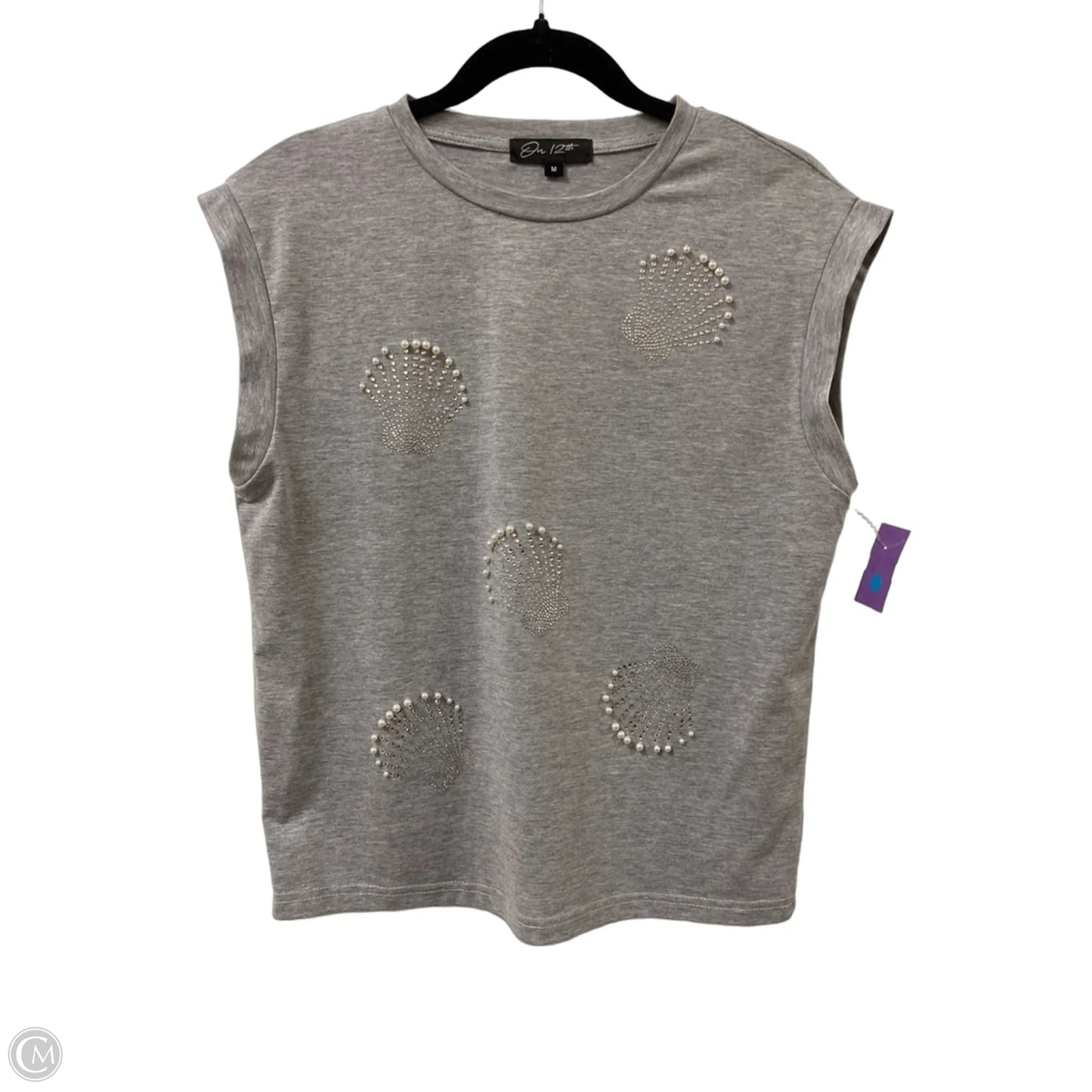 Top Sleeveless By Clothes Mentor In Grey, Size: M