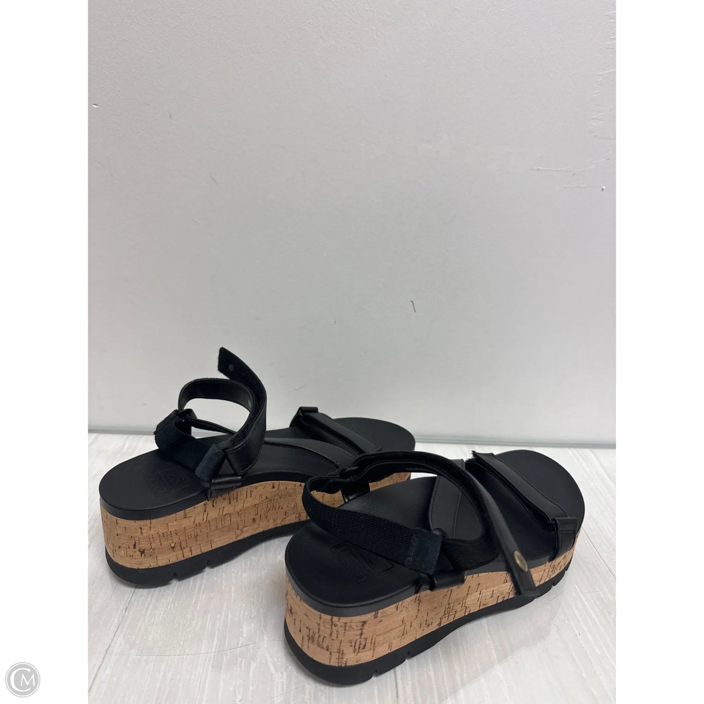 Sandals Heels Platform By Reef In Black, Size: 8