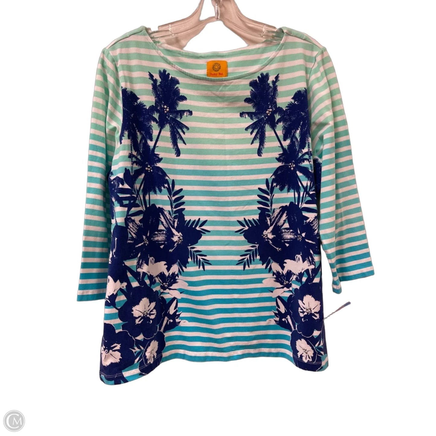 Top Long Sleeve By Ruby Rd In Blue, Size: Xl