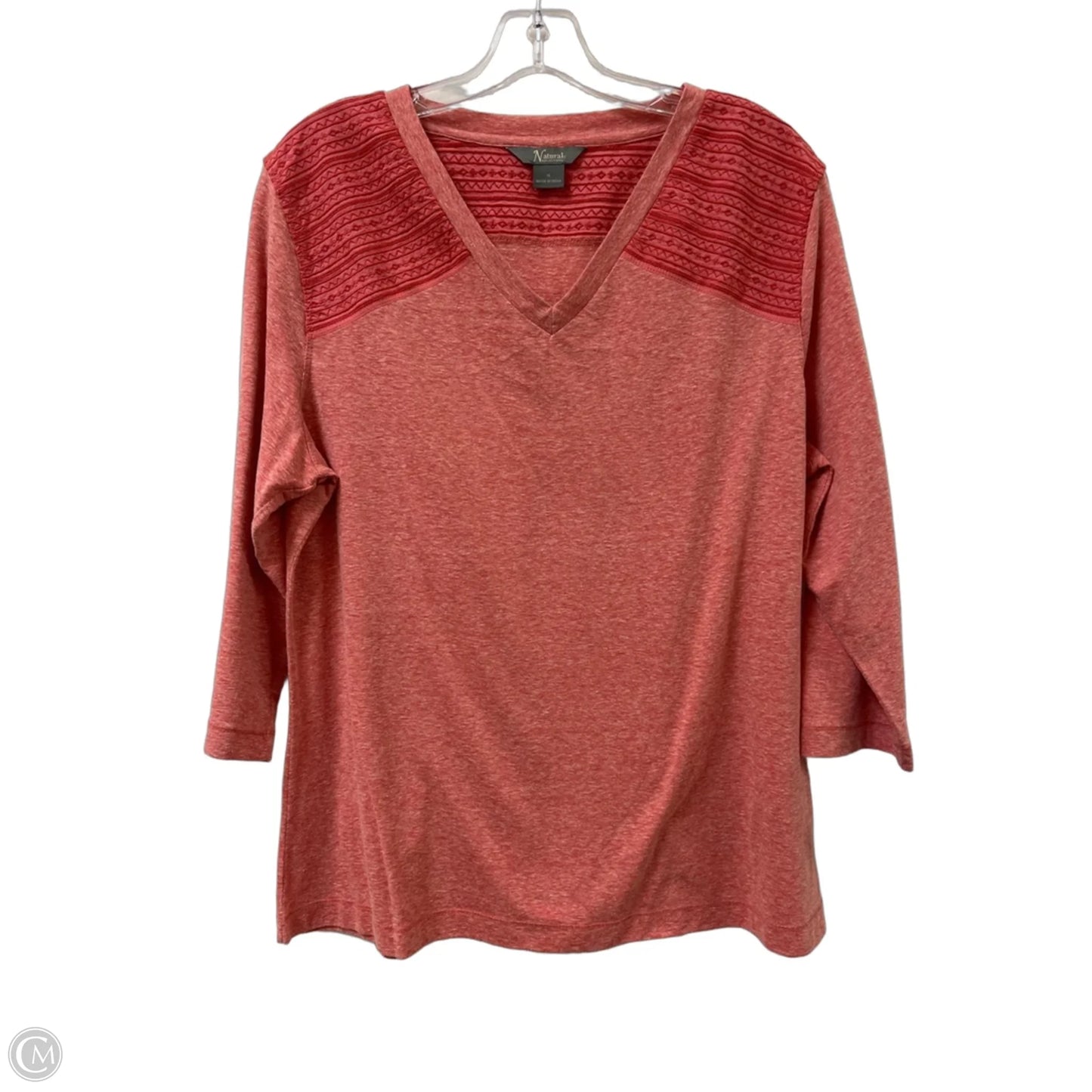Top Long Sleeve By Natural Reflections In Red, Size: Xl