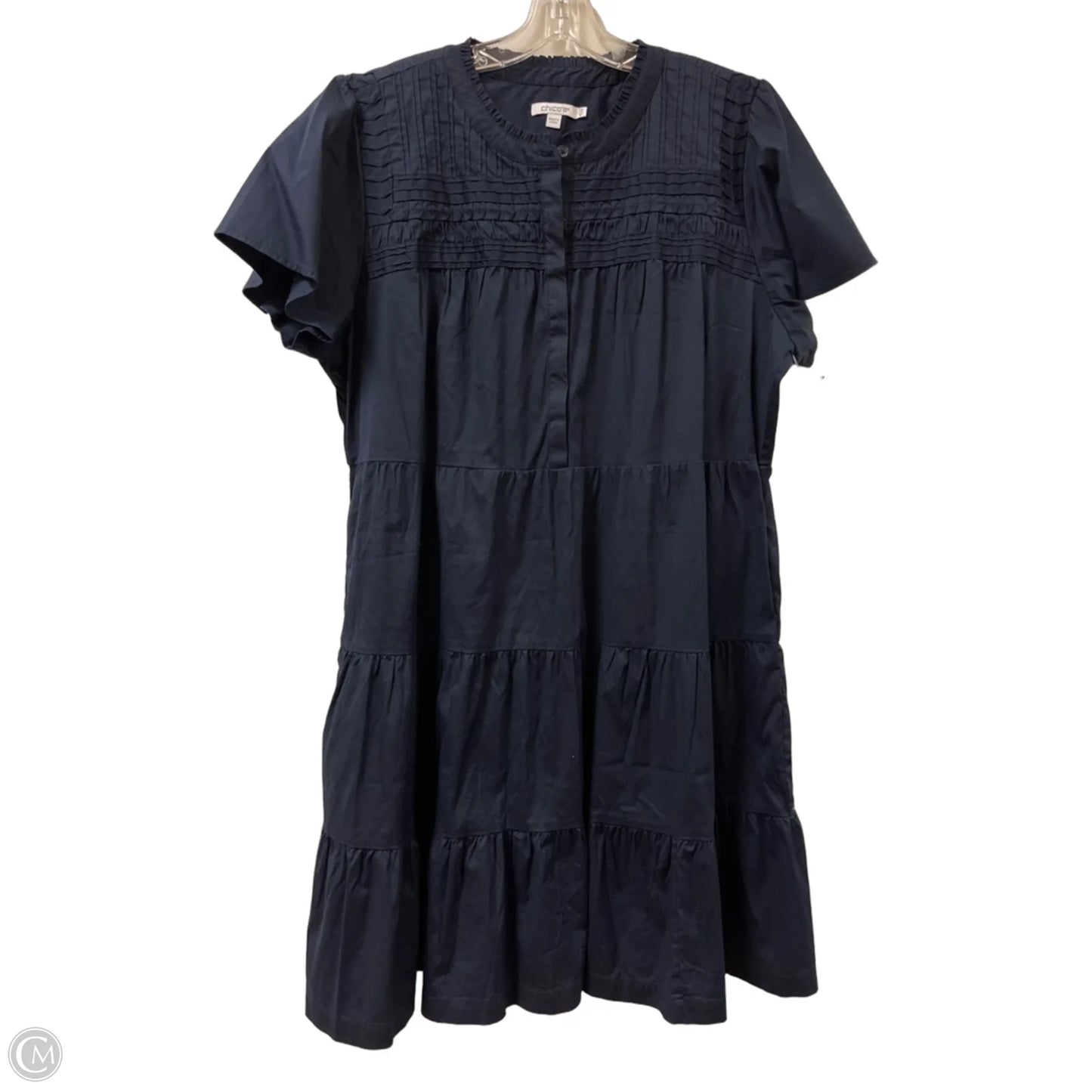 Dress Casual Maxi By Chicos In Navy, Size: 1x