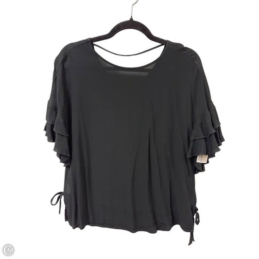Top Short Sleeve By Express In Black, Size: S