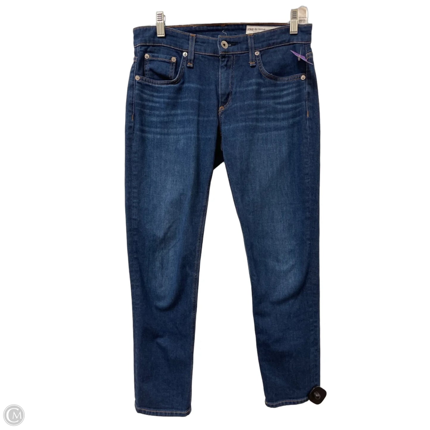Jeans Skinny By Rag And Bone In Blue Denim, Size: 2