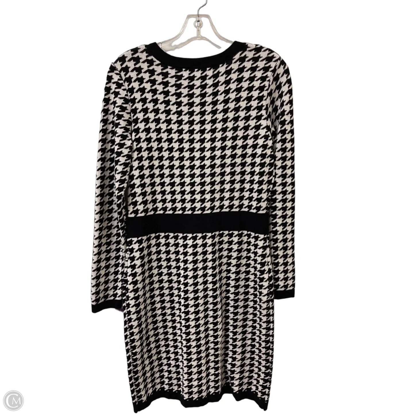 Dress Casual Midi By Taylor In Black & White, Size: M